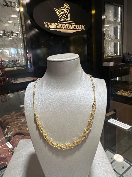 14 AYAR ALTIN DORİKALI SARMAŞIK KOLYE